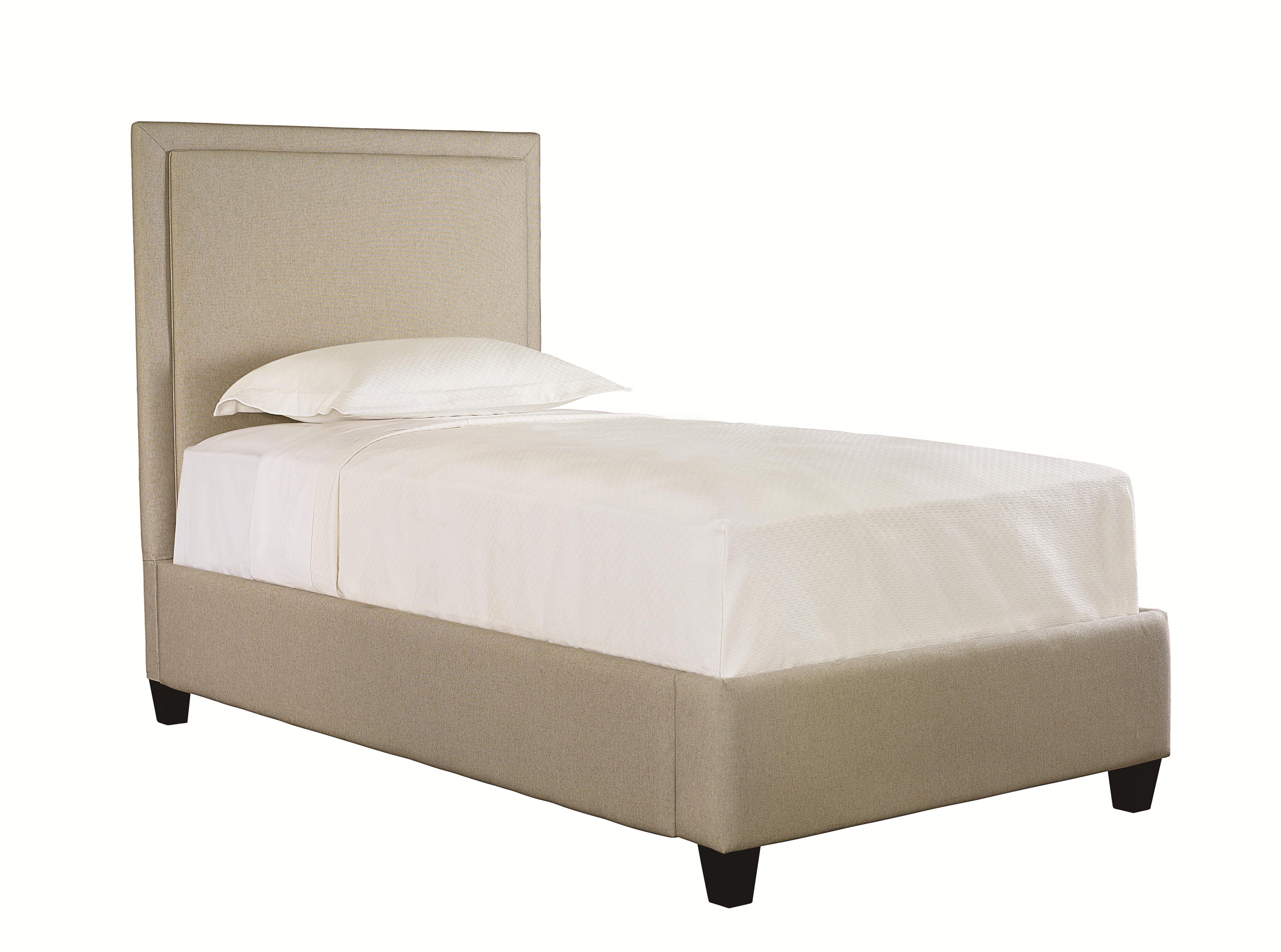 Bassett Custom Upholstered Beds 1994H39F+R39F Twin Manhattan
